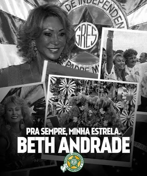 Beth Andrade, ícone da Mocidade Independente de Padre Miguel, morreu aos 75 anos